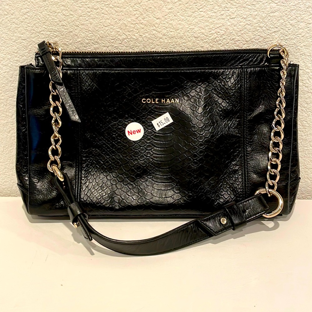 Cole Haan black leather bag